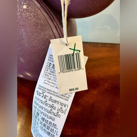 NWT Disney Parks Mickey Mouse Molded Head Purple Glitter Crossbody Bag - Picture 3 of 4